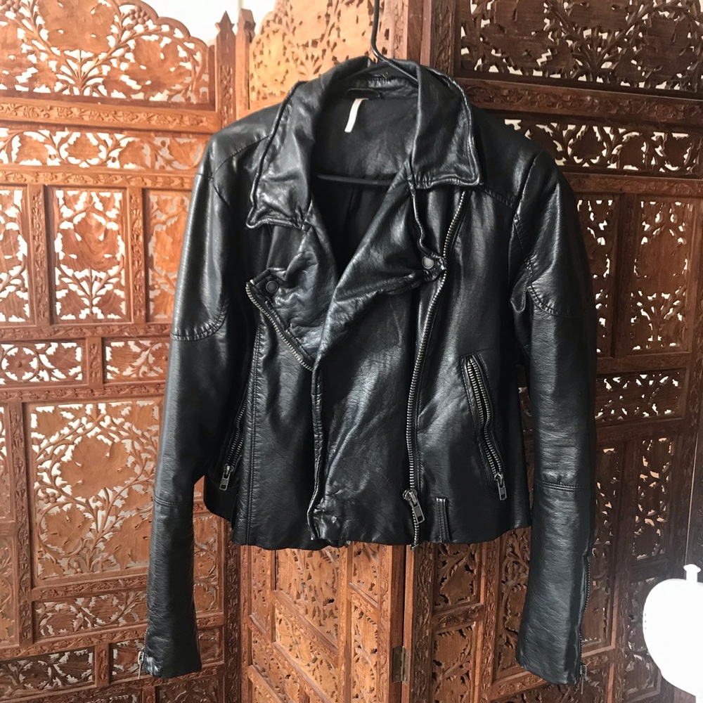 Free people leather jacket